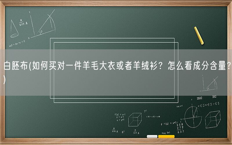 白胚布(如何买对一件羊毛大衣或者羊绒衫？怎么看成分含量？)(图1)