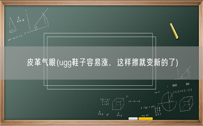 皮革气眼(ugg鞋子容易涨，这样擦就变新的了)